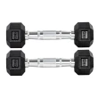 Par Halteres 1kg +1kg Dumbbell Sextavado Emborrachado Pegada Cromada Gallant (GDB01F3B-PT)