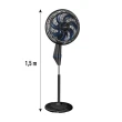 Ventilador de Coluna Arno VE7C X-treme 40CM 7 Pás Preto e Azul 127V